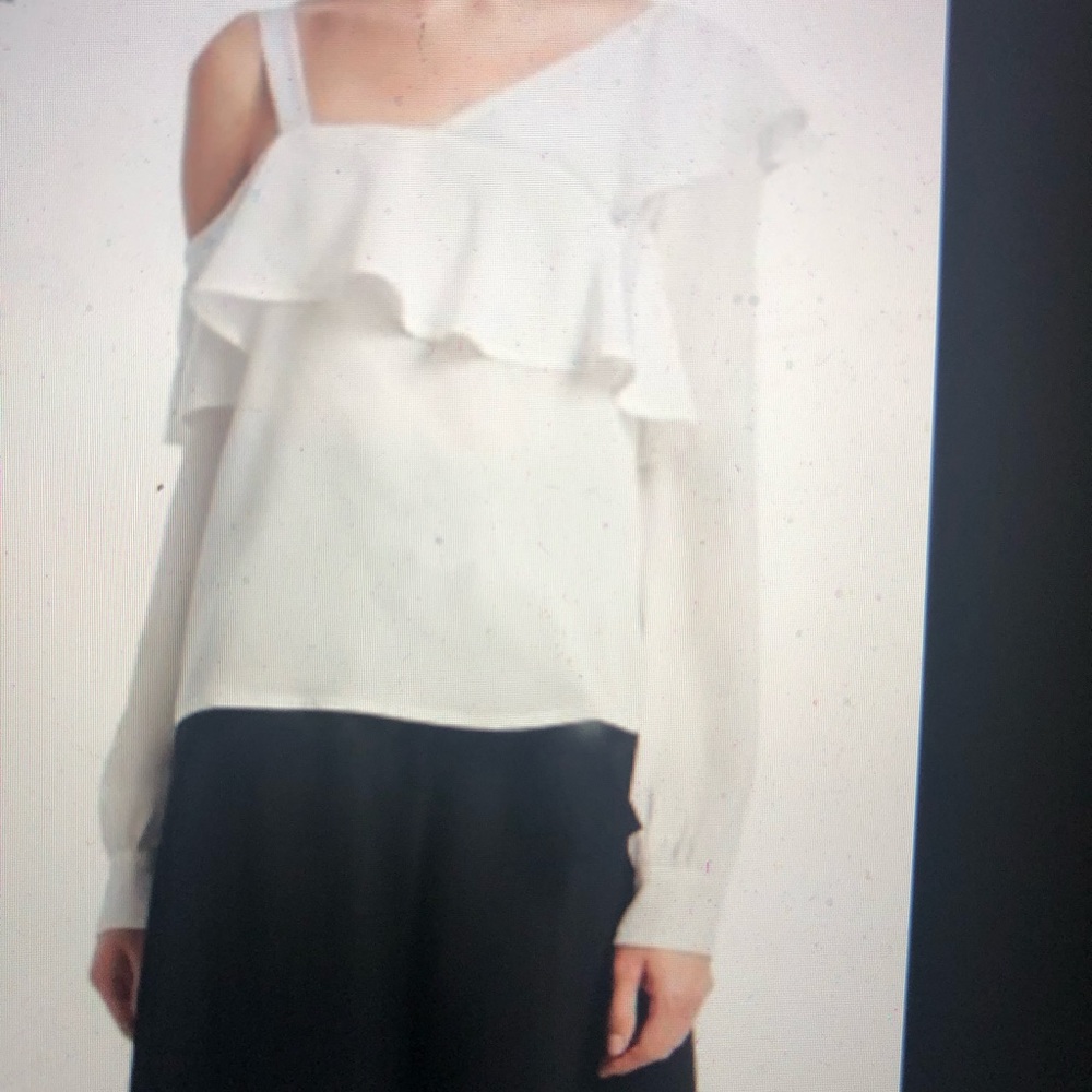 ALC Eliza one shoulder silk top